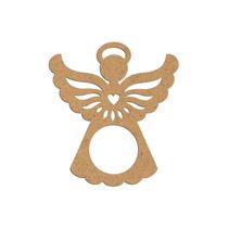 Porta Guardanapo Anjinho Mdf Cru Kit Com 4 Peças 7cmx8cm - Cria Arte Laser Cru