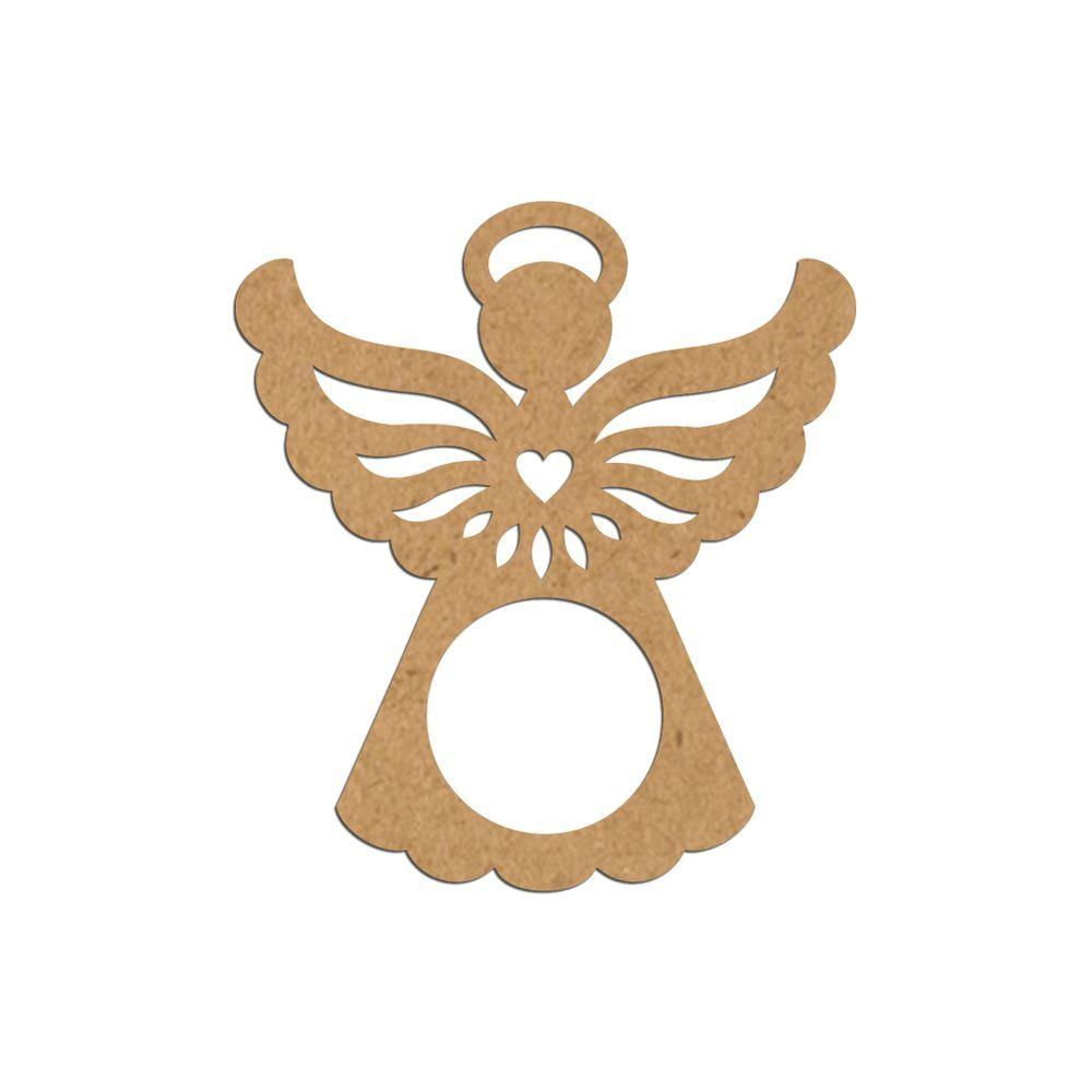 Porta Guardanapo Anjinho Mdf Cru Kit Com 4 Peças 7cmx8cm - Cria Arte Laser Cru
