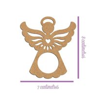 Porta Guardanapo Anjinho Mdf Cru Kit Com 4 Peças 7cmx8cm - Cria Arte Laser Cru
