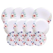 Jogo De Pratos Tramontina Floratta Em Porcelana Decorada 12 Peças Tramontina