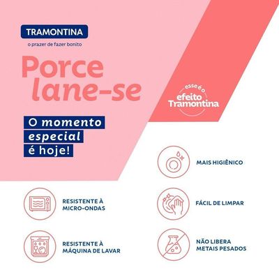 Jogo De Pratos Tramontina Floratta Em Porcelana Decorada 12 Peças Tramontina