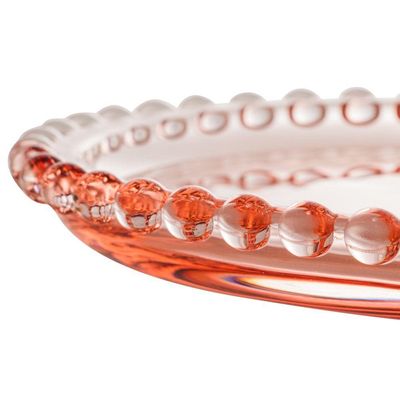 Prato De Cristal Coração Pearl Rosa 28453 - Wolff