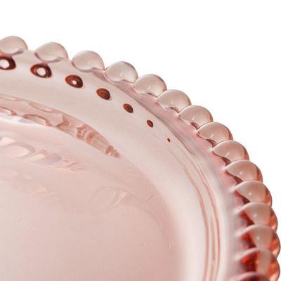 Prato De Cristal Coração Pearl Rosa 28453 - Wolff