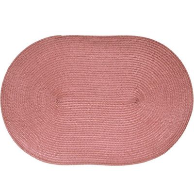 Kit 12 Americano Requinte Liso Para Mesa Oval 30x45cm Rosê