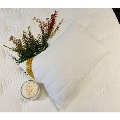 Travesseiro De Látex Basic Premium Flocos Perfil Médio 46x67x15cm