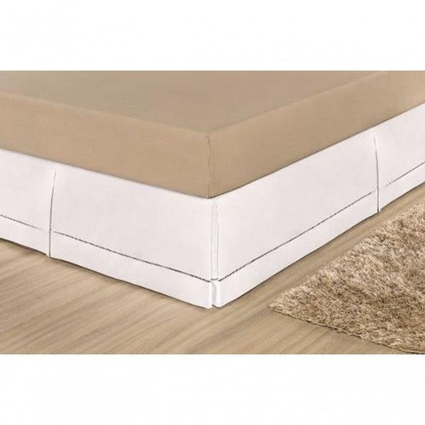 Saia Para Cama Box Casal Juliana - Branco.