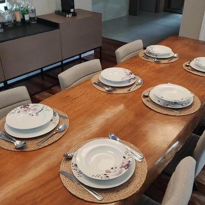 Prato Fundo Germer Redondo em Porcelana 23cm Garden com Estampa Floral