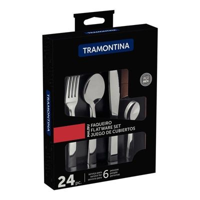 Faqueiro Tramontina Aço Inox Malibu 24 Peças