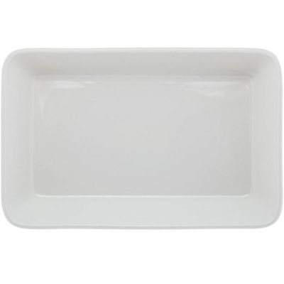 Refratário de Porcelana 26x17cm Travessa Branca Assadeira Re