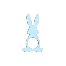 Porta Guardanapo Coelho Frente Kit 4 Peças 5,5cmx10cm- Cria Arte Laser Azul Claro
