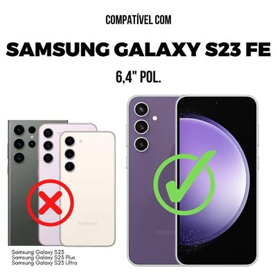 Película Para Samsung Galaxy S23 Fe - Dual Glass Preta - Gshield