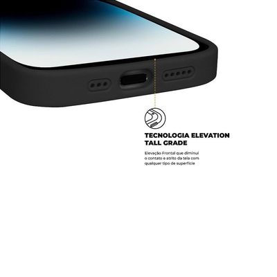 Capa Para Iphone 14 Pro - Silicon Premium Preta - Gshield