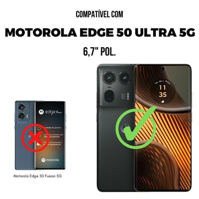 Película Para Motorola Moto Edge 50 Ultra 5g - Traseira De Fibra De Carbono Preta - Gshield