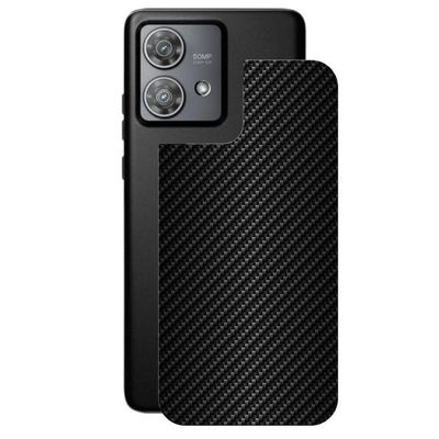 Película Para Motorola Edge 40 Neo 5g - Traseira De Fibra De Carbono Preta - Gshield