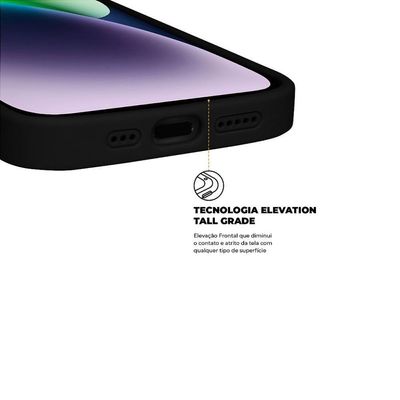 Capa Para Iphone 14 - Silicon Premium Preta - Gshield