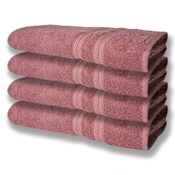4 Toalhas Super Felpudas Grande E Grossa Algodão 80x150 Itália Soft Beka - Rosê