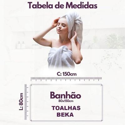 Kit 5 Toalhas Super Grossa E Felpuda Macia 80x150cm Beka - Branco Branco