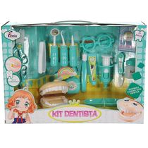 Kit Dentista Infantil 16 Peças Fenix Brinquedo Infantil Odontologia Verde