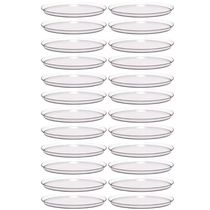 24 Bandejas Redonda 28cm Glassy Crippa Transparente Servir Restaurante Bar Lanchonete