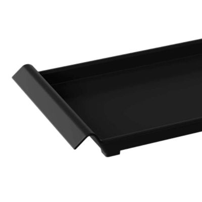 12 Bandejas de Servir com Alças 34x19cm Plásticas Pretas Restaurantes Café da Manhã Coza Casual