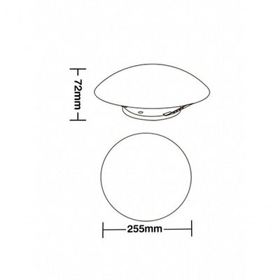 Plafon Solari Redondo Branco Para 1 Lâmpada E27 Bivolt