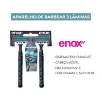 Kit 8 Aparelho De Barbear Descartável Barbeador 3 Lâminas Enox Expert