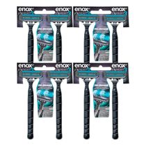 Kit 8 Aparelho De Barbear Descartável Barbeador 3 Lâminas Enox Expert
