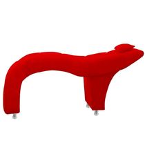 Maca Estofada Capitone Julia Para Estetica Facial Sombrancelha E Cilios Suede Cor Vermelho