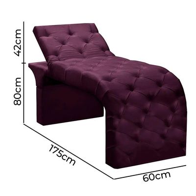 Maca De Estética Reclinável E Reta Andressa Roxo Veludo