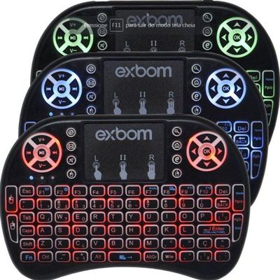 Mini Teclado Sem Fio Com Touchpad E Led - 2695 - Exbom