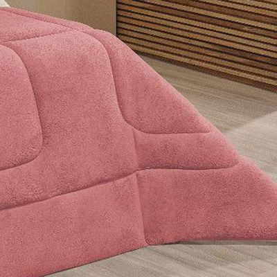 Coberdrom Robust King Manta Soft Sherpa Lã De Carneiro Pesado Grosso 1 Peça - Rosa