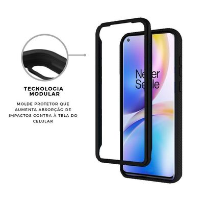 Capa Case Capinha Stronger Preta Para Oneplus 8 - Gshield