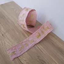 Fita Aramada Em Algoidão Rosa Comp 9.14m