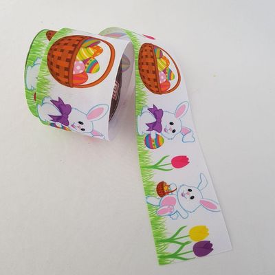 Fita Poliéster Com Coelhinhos Coloridos Comp 9.14m