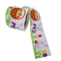 Fita Poliéster Com Coelhinhos Coloridos Comp 9.14m