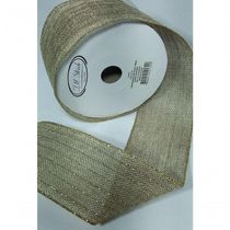 Fita Decorativa Juta Com Brilho Dourado