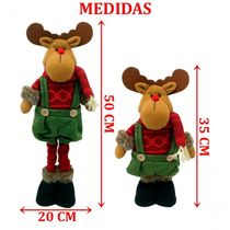 Boneco Decorativo Alce Scoth Pernas Ajustáveis Enfeite 50m
