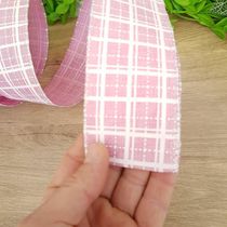 Fita Aramada Xadrez Rosa Comp 9.14m