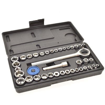 Jogo Chave Catraca Reversível Kit De Soquetes 40 Peças - Fertak