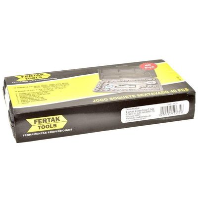 Jogo Chave Catraca Reversível Kit De Soquetes 40 Peças - Fertak