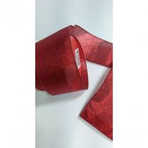 Fita Decorativa Vermelha Com Brilho -Cf522
