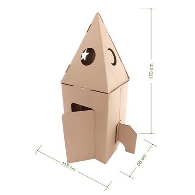 Kit Foguete Casinha Para Brincar - Papelão - Eu Amo Papelão