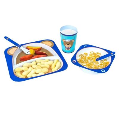 Kit Alimentação Bebê Turminha Animal 5 Peças Urso - Unik