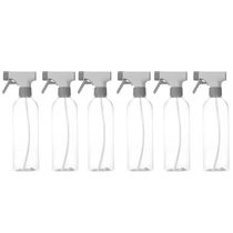 6 Borrifadores Multiuso Flow 500ml Spray com Trava de Segurança Bege Ou Pulverizador