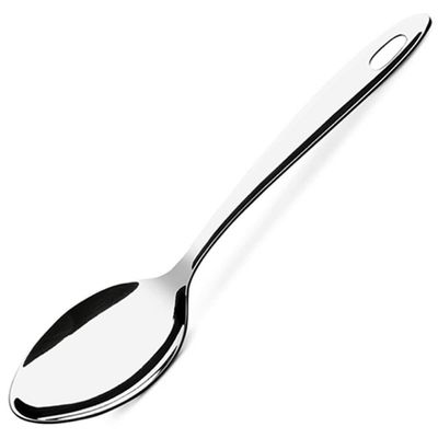 Kit 12 Colheres para Servir Arroz Molhos 24,5cm para Restaurantes Buffets Hotéis Aço Inox Brinox