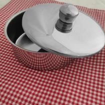 Manteigueira Redonda De Aço Inox Pote Porta Manteiga Com Tampa 200g Zanella