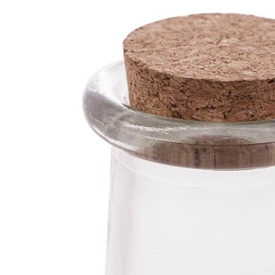 Porta Tempero de Vidro 200ml com Tampa de Rolha Lyor para Decorar e Guardar Especiarias