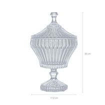 Potiche de Cristal com Pé Bomboniere 11,5x20cm Lyor Renaissance Baleiro