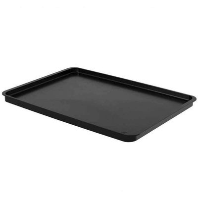 Kit 12 Bandejas Plásticas Servir Coza 32x23cm Preto Restaurante A4 Fast Food Lanchonete Bar