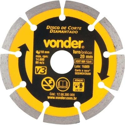 Serra mármore SMV 1300 com disco sem kit de refrigeração 127 V~ VONDER